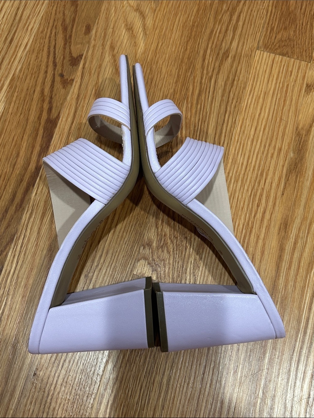 Charles by Charles David women’s size 11 faux leather open toe block heel sandal - Picture 3 of 7